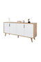 Hanah Home Sırma 4815 Consola Roble Zafiro y Blanco
